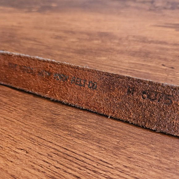 Vtg 80s Wide Burgundy Maroon Leather Curved Contour Waist Cinch Belt New York M - Picture 6 of 6